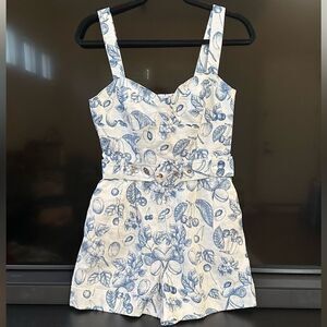 Christian Lacroix Printed Square Neckline Romper